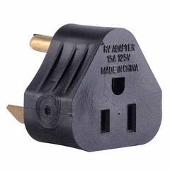 RVA1516 30 Amp Male to 15 Amp Female RV Adapter Electric Plug