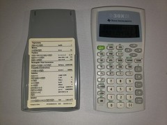 Texas Instruments TI-30X IIB Scientific Calculator Gray & White w/ Cover Tested