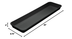 Black Fiberglass Merchandising Tray – 30″L x 8 3/4″W x 2″H