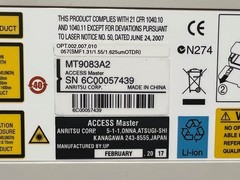 ANRITSU MT9083A2 ACCESS MASTER OTDR SM, 1310/1550/1625 – MT9083A2-057, MINT COND