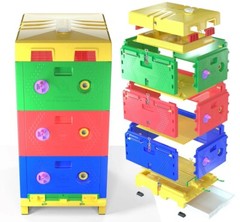 BeeHive Plastic Langstroth Size – 3 layers INSULATED Plastic Beehive- 3 LAYERS