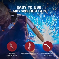 ARCCAPTAIN 10ft 250A MIG Welding Gun Euro connection Replacement for MIG200