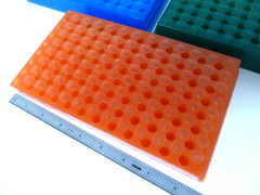 96-well reversible PP tube rack for 0.5, 1.5, & 2.0mL microtubes – LOT OF 5