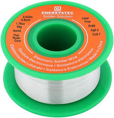 Lead-Free Solder Wire Rosin Core Flux 0.8Mm Electric Solder Fine Sn99 Ag0.3 Cu0.