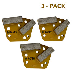 3 Pack Diamond Grinding Discs for Bolt on Concrete Grinders Medium Bond 60 Grit