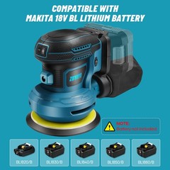 Zuyiyi 5 Inch Cordless Random Orbital Sander For Makita 18V Battery Not