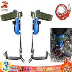 Tree Climbing Climbers Spike Hooks Gear kit with Safety Belt Adjustable Lanyard