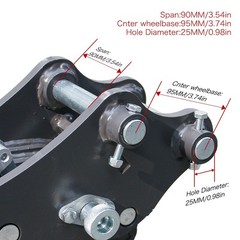 25mm Excavator Quick Hitch Coupler for 0.5-1.6 Ton Mini Excavator Free Ship