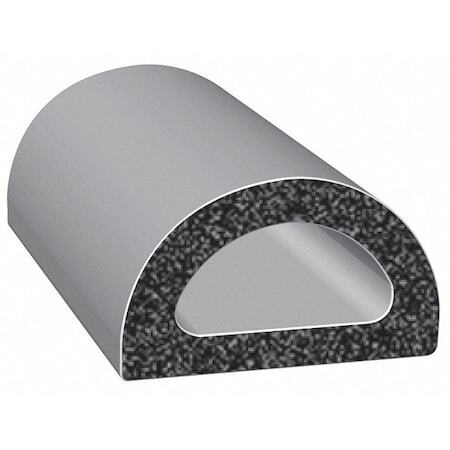 Trim-Lok X135ht-25 Rubber Seal, D-Shaped, 0.75″W X 25 Ft.