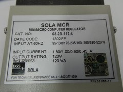 Sola 63-23-112-4 Mini/micro Computer Regulator 120v-ac 120va 95-130v-ac