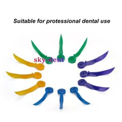 Dental Disposable Tooth Gap Wedges with End Hole Plastic Wave Shape Wedges 4Size