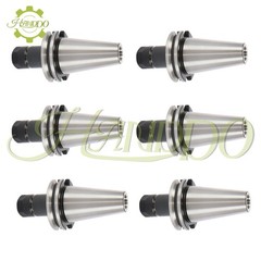 6 Chucks Tool Holder Set W. 2.76″ Long Gage Length CAT40-ER16 Collet Chucks