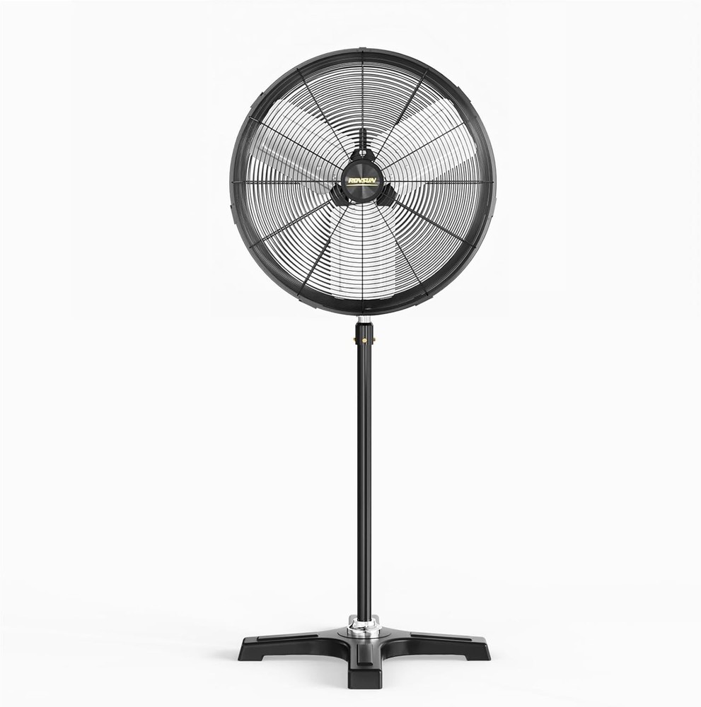 5000CFM High Velocity Industrial Pedestal Fan, 20″ Oscillating Floor Stand Fan