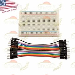 400 Point Solderless Prototype Breadboard Protoboard+20 DuPont 10cm M-M Jumpers