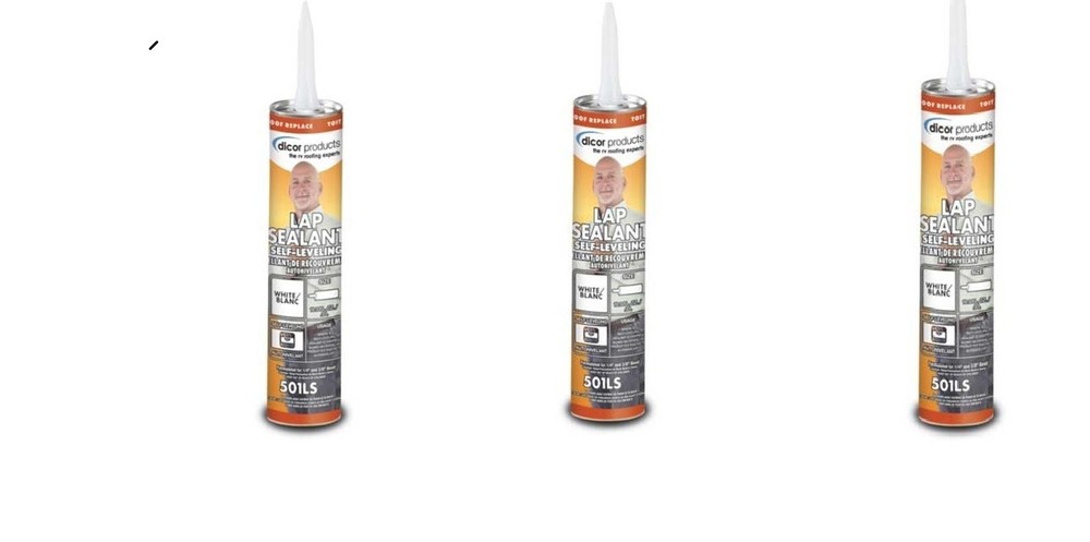 Dicor 501LSW-1 Self-Leveling White Lap Sealant – 10.3 oz (Pack of 3)