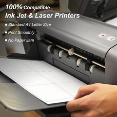 3 1/3″ x 4″ Address Shipping Labels Laser Ink Jet Self Adhesive 6 Per Sheet 6-UP