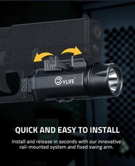 CVLIFE 1500 Lumens Laser Light Combo for Pistol, Green