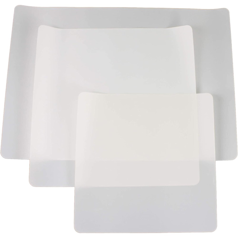 3 Pack PTFE Sheet/Teflon Sheets Multiple Sizes. Non Stick Transparent Reusabl…