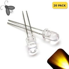 20 x LED 5mm Yellow Gold Breathing Fading Super Bright Pulse Firefly Light Mod
