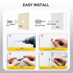 KAINGA 8 Pack Standoff Screws 3/4 x 3/4 in Stainless Steel Wall Mount, Silver