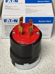 NEW Eaton AHCL1630P Red Locking Ultra Grip Plug NEMA L16-30P 30A 480V 3ØY 3P4W