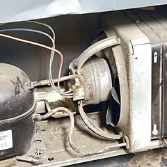 GE Refrigerator Condenser Fan Motor Complete 1300RPM Motor, Fan, and Brackets