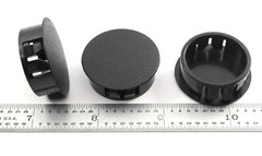 1 1/8″ Hole Nylon Locking Panel Plugs Black/White Dome Cover 1 1/4″ Top Width