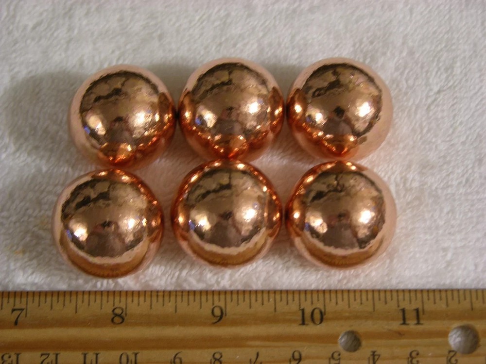 Copper Ball 1 1/8 inch diameter 4 ounces Solid Sphere High Purity Copper