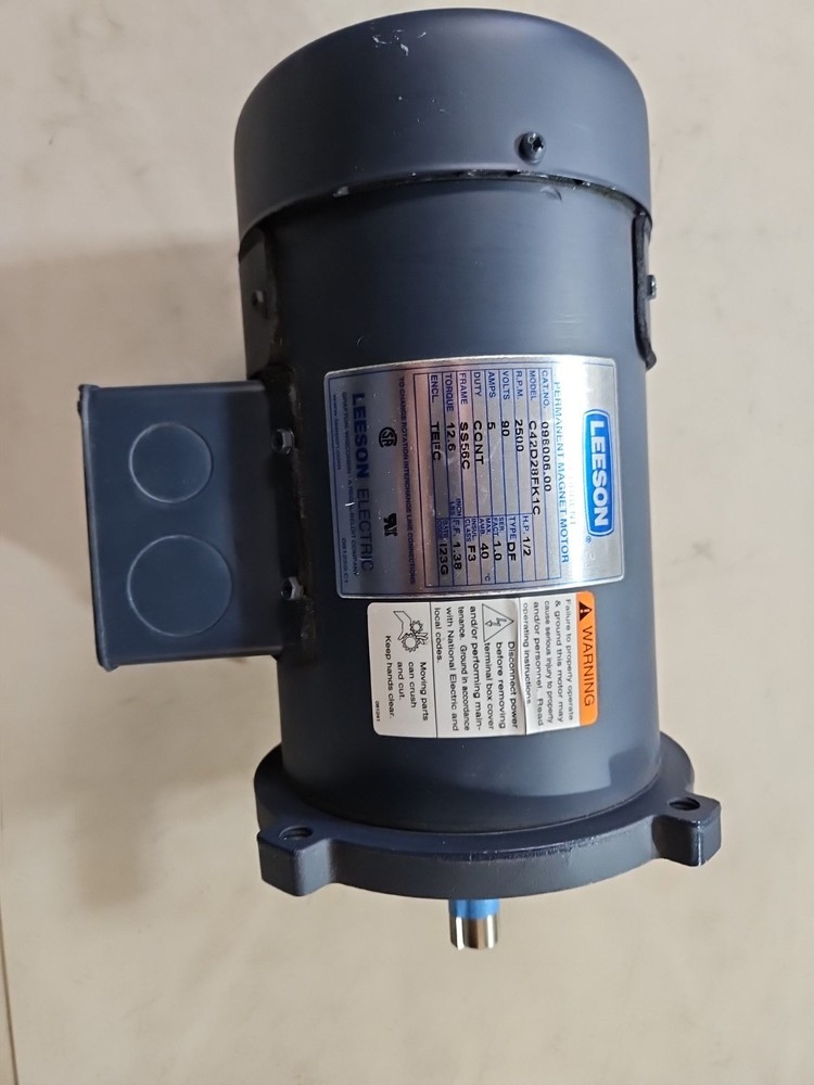 Leeson 098006.00 Electric Motor 90 Volt DC 2500 Rpm 1/2 Hp 56C C42D28FK1C