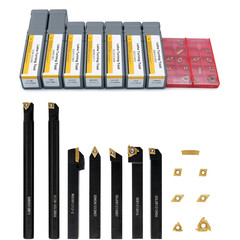 21 PCS Kit,Indexable Lathe Turning Tool,1/2″ 12Mm Shank,7Pcs Metal Lathe Cutting