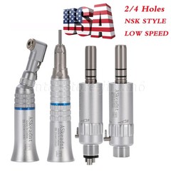 DENTAL Low Speed Handpiece Push Button/Latch Type 2/4 Holes Air Motor