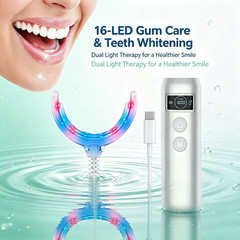 Red Light Therapy for Gums Health Red & Blue 16 LED Portable Personal Oral Care