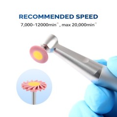 Dental Zirconia Ceramic Polishing Wheel Kit RA 2.35mm Rubber with Diamond Burs