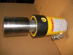 ENERPAC DUO RC504 50 TON HYDRAULIC CYLINDER WITH EXTRAS 700 BAR 10,000 PSI