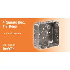 1-Gang 4 in. New Work Metal Electrical Wall Box with Ground Bump