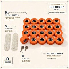 20 Pcs SUPERIOR QUALITY ORANGE DRUM ROLLER BEARING FOR HUEBSCH/SQ/IPSO -70568201