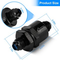 Aluminium 6 An To An6 Flare Inline Non Return One Way Check Valve