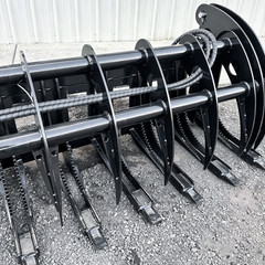 72” Root Rake Clam Grapple Attachment Bobcat Skid Steer Tractor Quick Attach