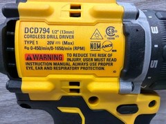 DeWalt DCD794 Atomic 20V MAX Brushless 1/2-Inch Cordless Drill Drive (A1D032291)