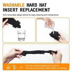 Hard Hat Top Pads and Sweatbands for Safety Helmet, Washable Cooling Liner Pads