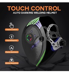 HITBOX Welding Helmet Auto Darkening, 3.94″X3.74″ Super Large Viewing True Color