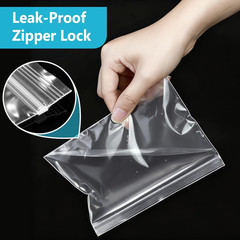 6″ X 4″ Zip Bags, 4 Mil Heavy Duty Bait Bags Clear Plastic Zipper Lock Sleeves,