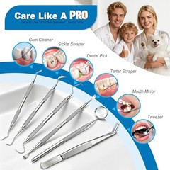 Dental Tools Pick Teeth Cleaning Hygiene Kit Plaque Remover for Steel