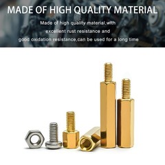210PCS M3 Brass Male-Male Threaded Standoff Spacers Kit for PCB Circuit Boards