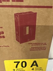 Breaker Box Panel 70 Amp 2-Space 4-Circuit Indoor Main Lug Load Center Bolt On