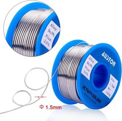 AUSTOR 63-37 Tin Lead Rosin Core Solder Wire for Electrical Soldering (1.5mm, 10