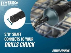 TEMCo Drill-Powered Concrete Vibrator – 5-Foot Length for Effective Vibration