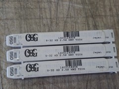 3 Qty. OSG 1400114308 Thread Forming Tap, #8-32, Bottoming, TiCN, 0 Flutes