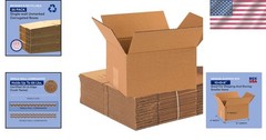 Kraft Corrugated Shipping Boxes: 25-Pack 10″L x 8″W x 6″H – Reusable & Strong