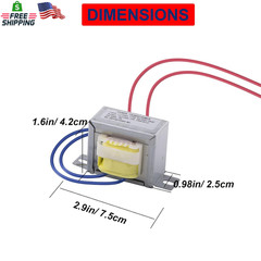 Jingzan 2 Pack Input AC 110V 50/60HZ Output AC 12V 10VA Power Transformer for Sy